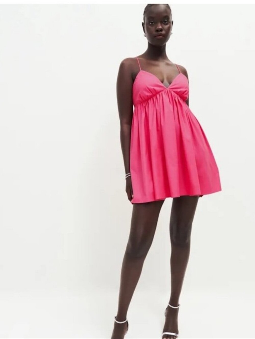 Reformation Amara Babydoll Dress Pink Size Medium